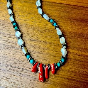 Red and turquoise necklace